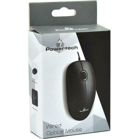 Eνσύρματο ποντίκι Powertech 1000 DPI μαύρο (PT-681)